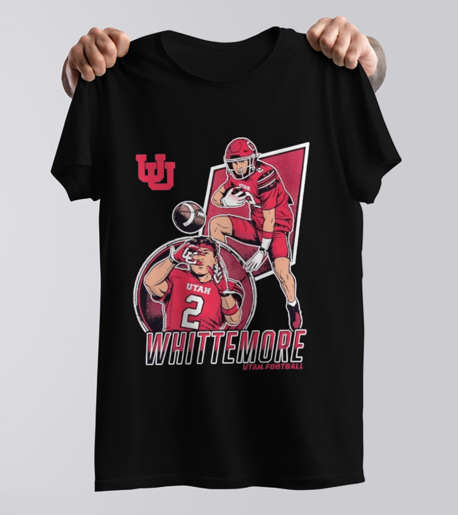 Utah Utes Football Whittemore No 2 Player Collage T-Shirt