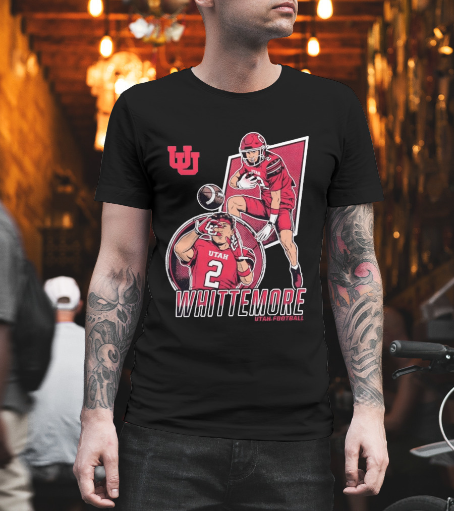 Utah Utes Football Whittemore No 2 Player Collage T-Shirt