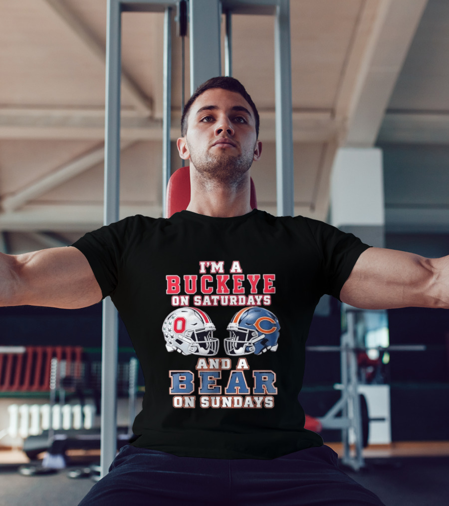 Ohio Buckeyes Saturdays Chicago Bears Sundays Football Rivalry T-Shirt