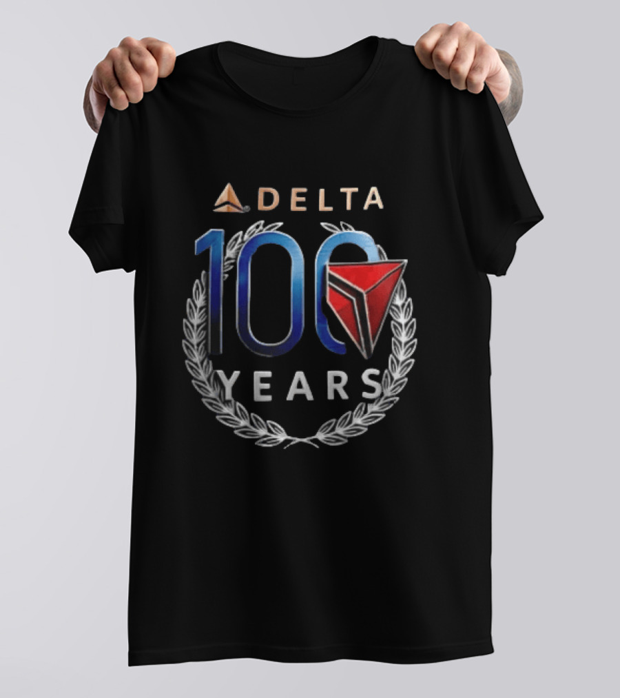 Delta 100 Years Laurel Wreath Anniversary T-Shirt