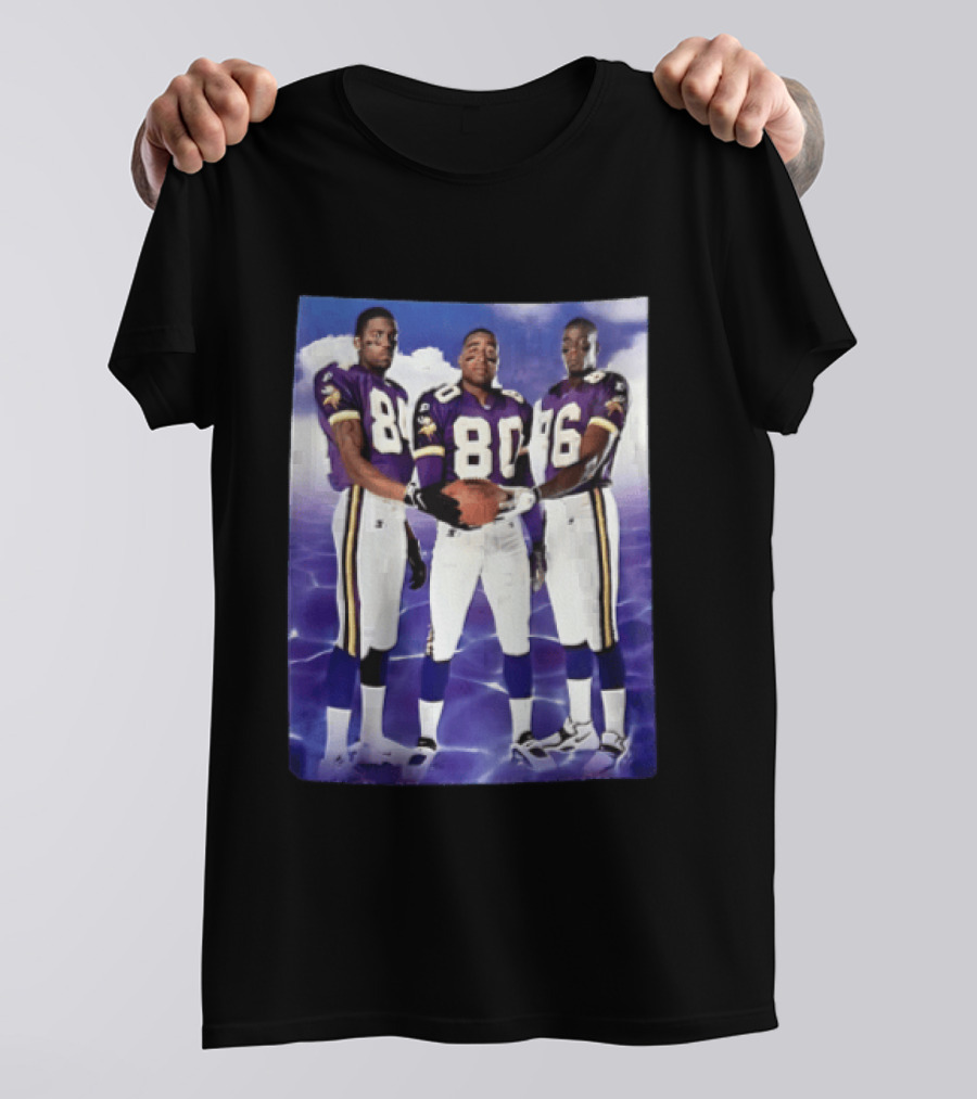 Randy Moss Cris Carter Jake Reed Minnesota Vikings Legendary Trio Football Players T-Shirt