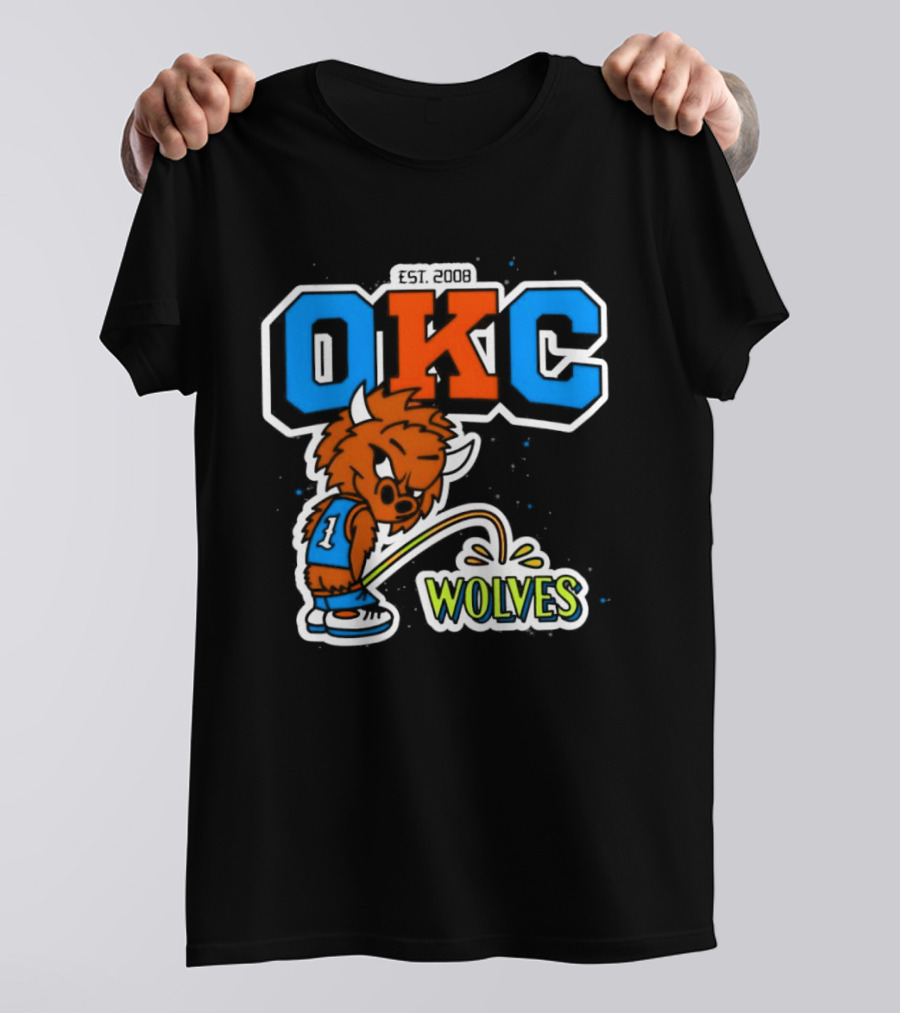 OKC Bison 2008 No 1 Jersey Vs Wolves T-Shirt