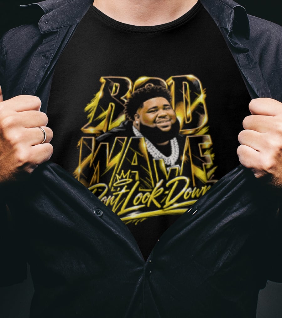 Rod Wave Don't Look Down Bold Gold T-Shirt