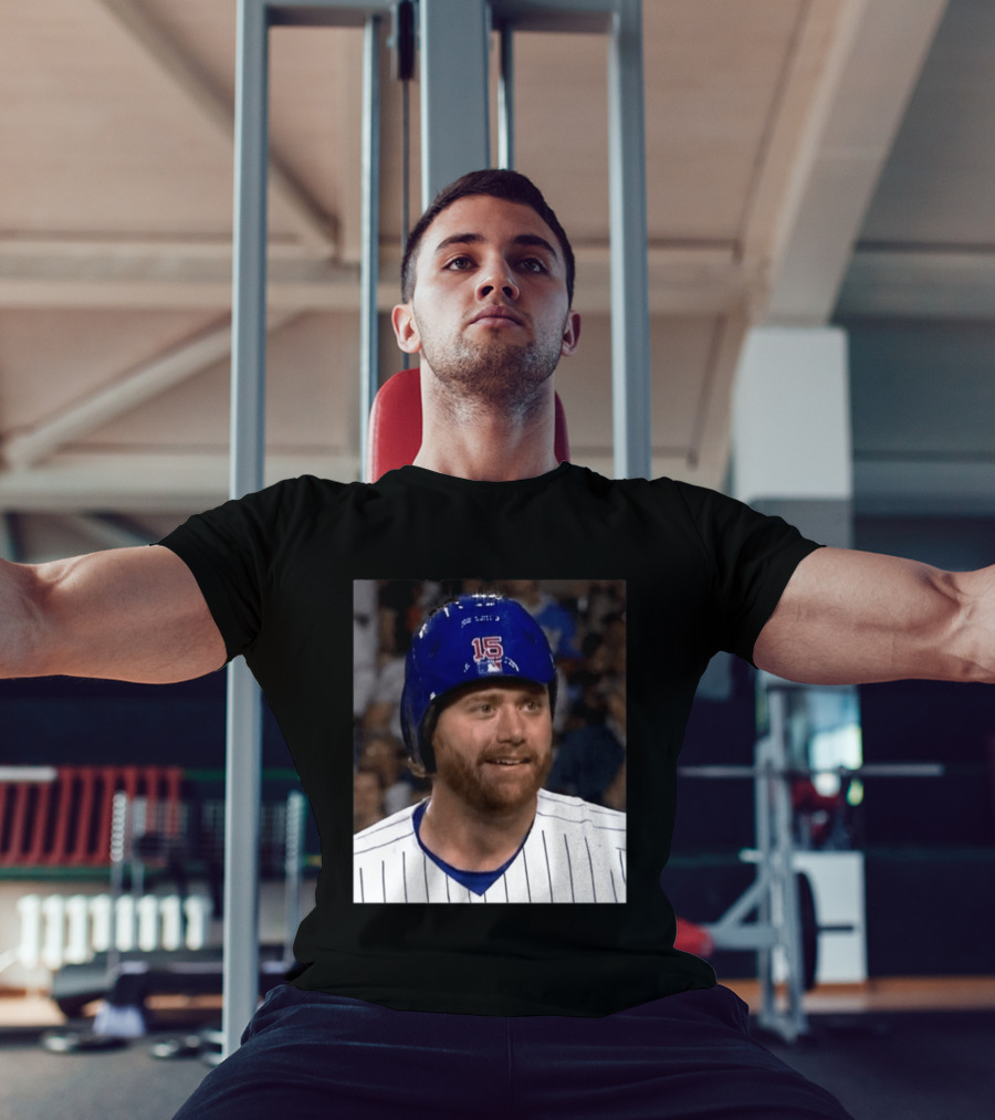 Taylor Davis Cubs Number 15 Helmet Stare T-Shirt