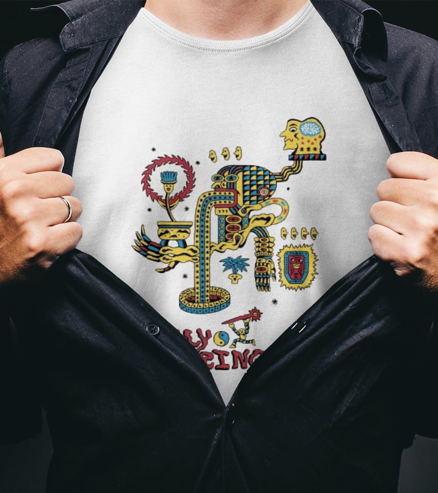 Billy Strings Store Surreal Psychedelic Art With Abstract Face And Colorful T-Shirt