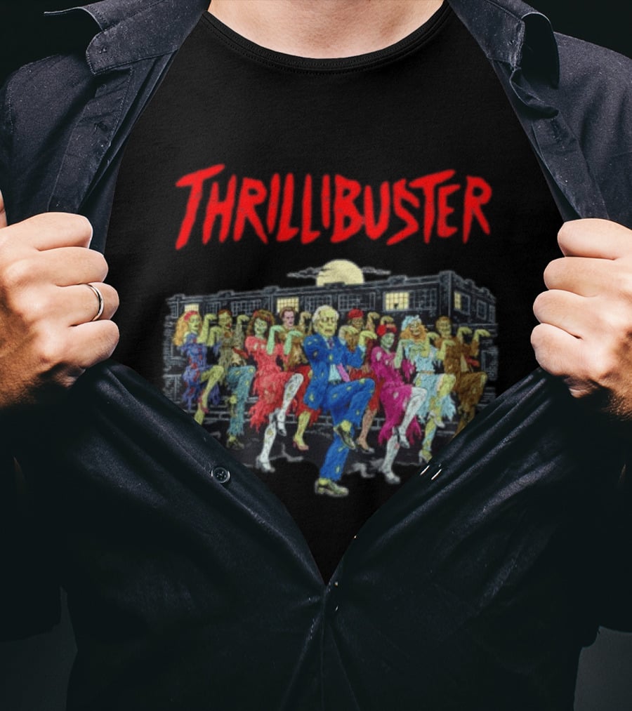 Thrillibuster Zombie Skeleton Dance Halloween Party Night T-Shirt