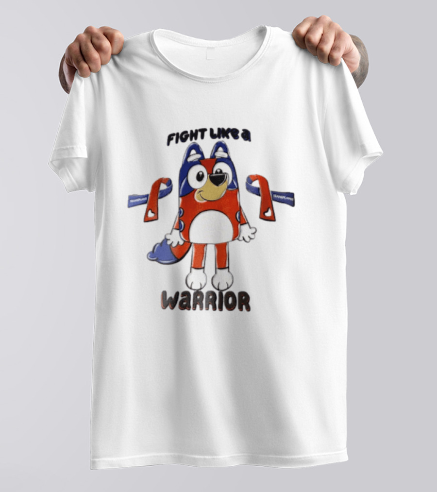 Fight Like A Bluey Warrior Transplant Awareness Ribbons T-Shirt