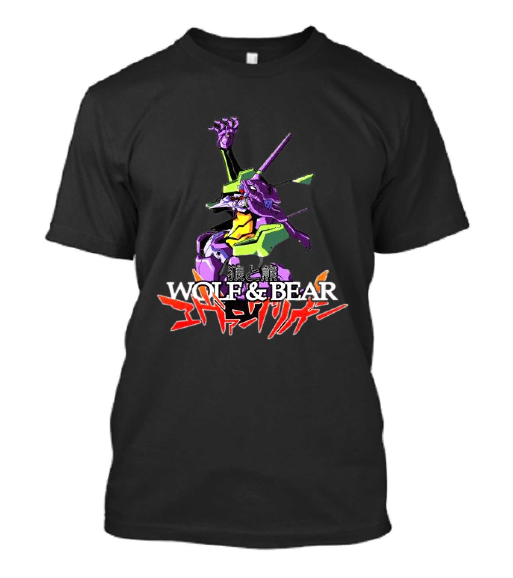 Wolf & Bear Store Shop Nge Tour Evangelion Mecha Anime T-Shirt