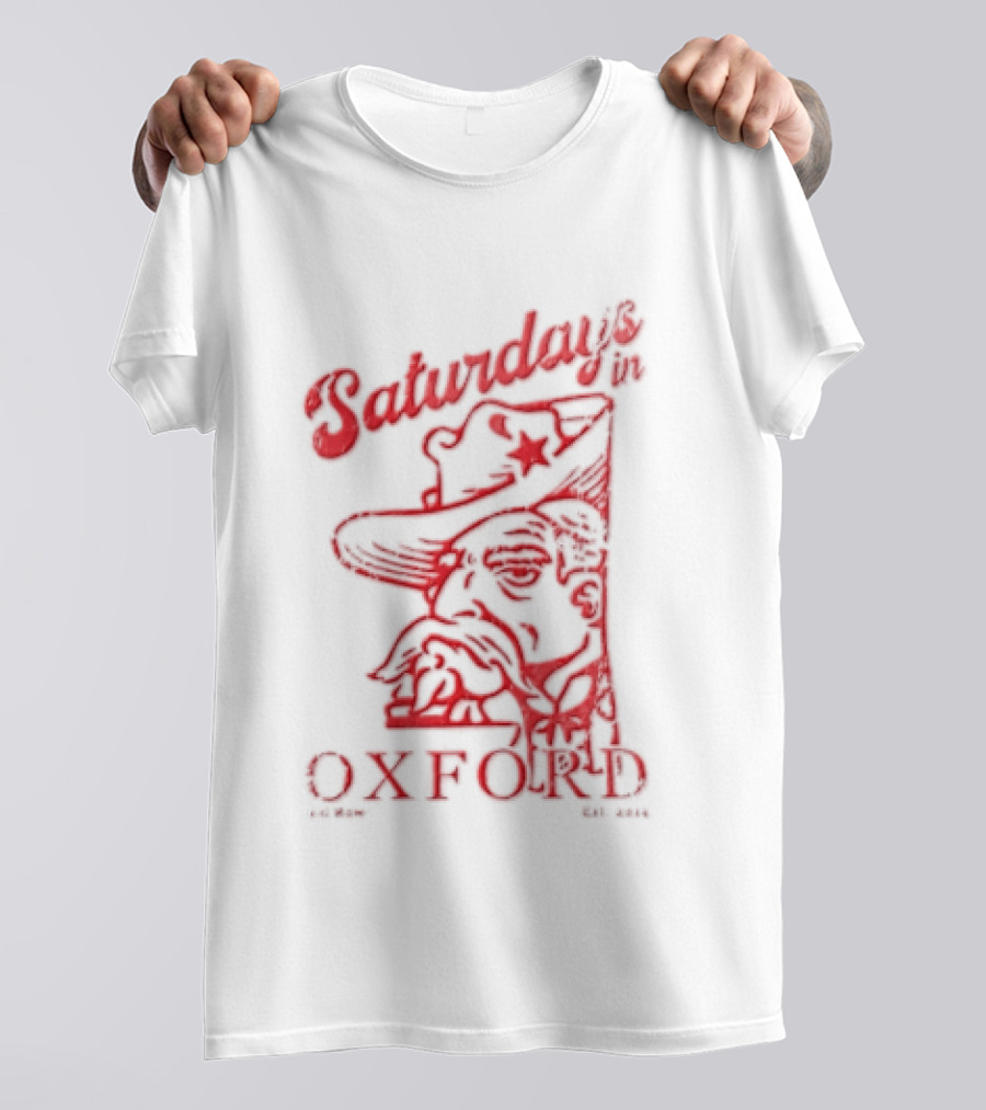 Saturdays In Oxford 2014 Colonel Reb Cowboy Hat Old Row T-Shirt