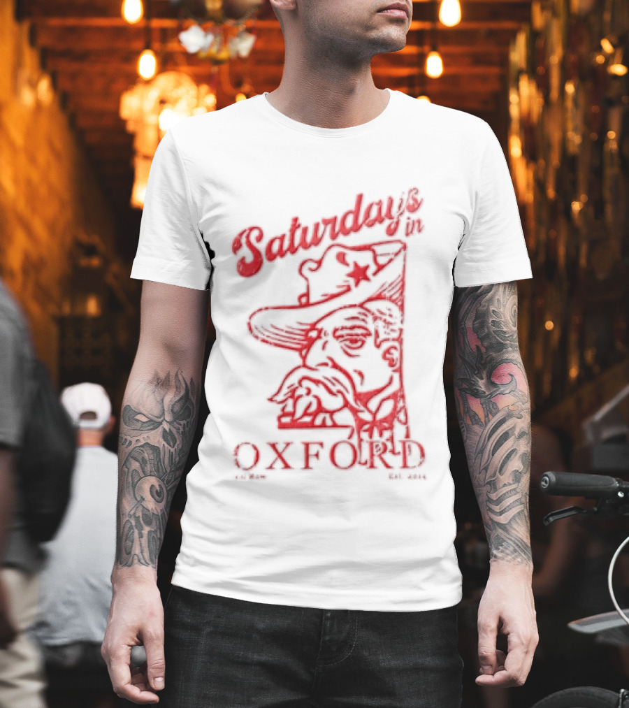 Saturdays In Oxford 2014 Colonel Reb Cowboy Hat Old Row T-Shirt