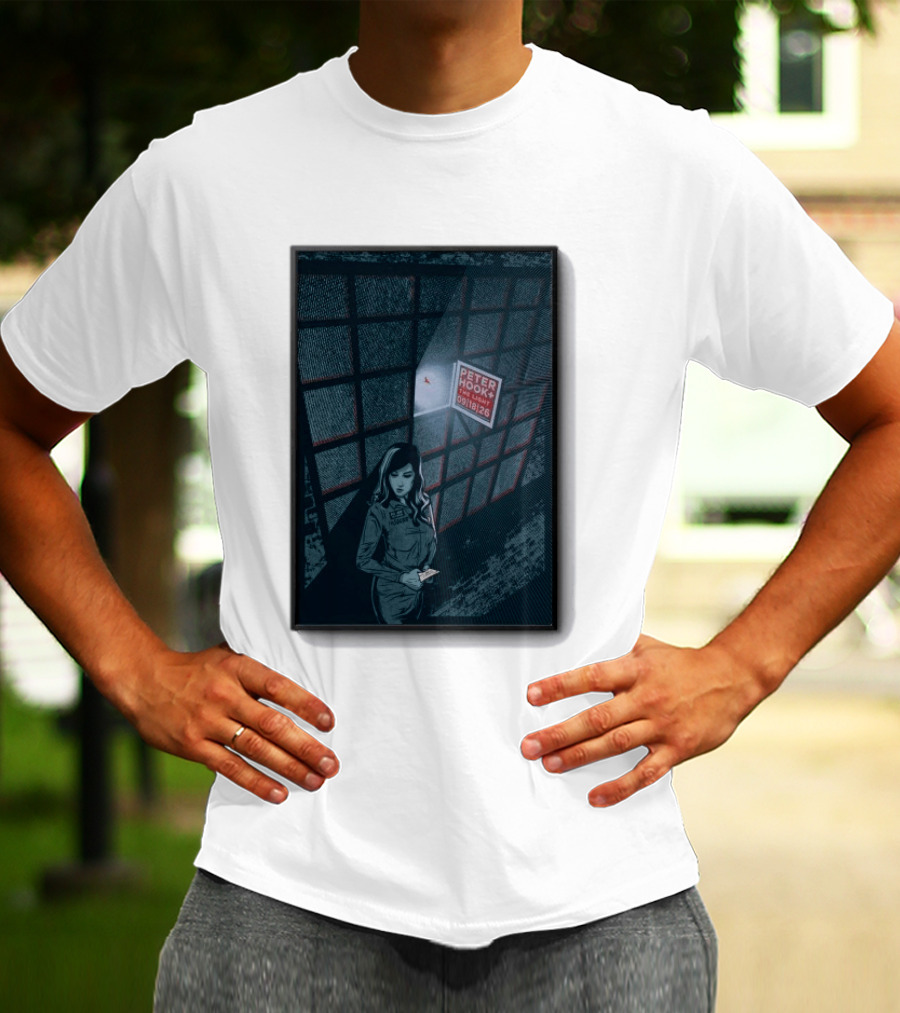 Peter Hook And The Light 9 18 2026 Del Mar CA Tour Woman In Dress Guard غرفة المراقبة T-Shirt
