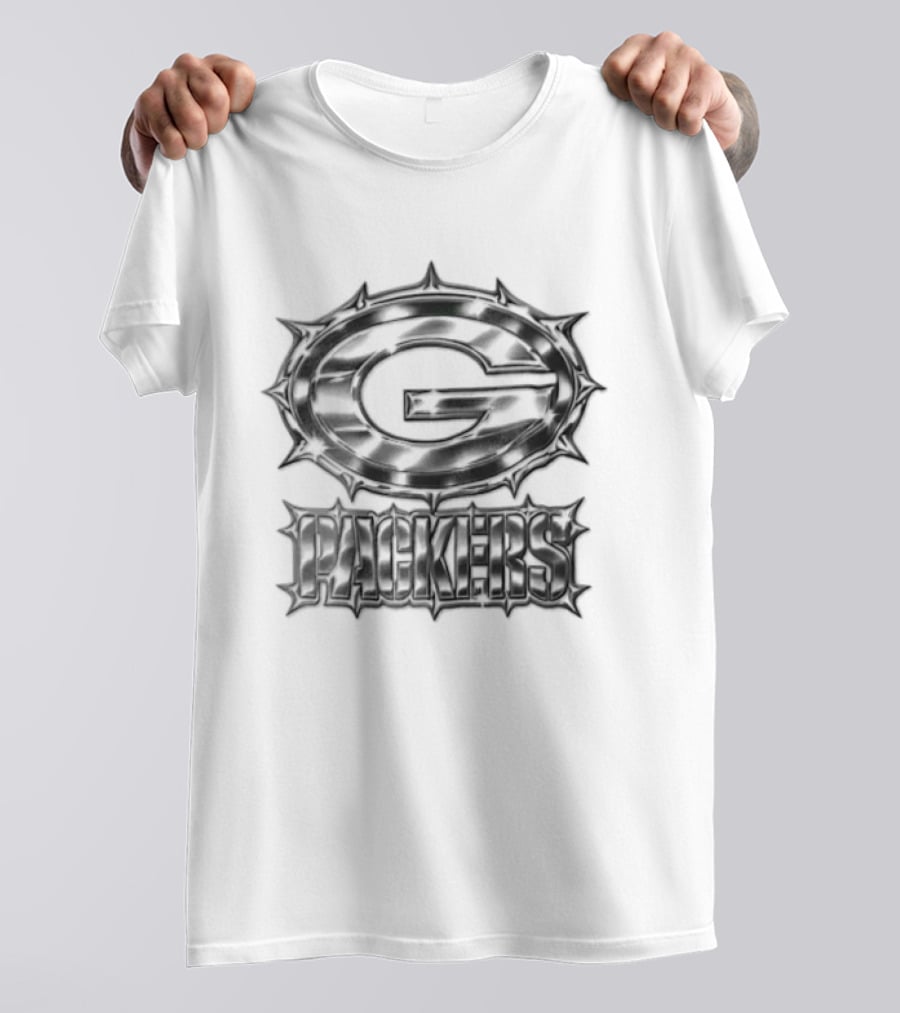 Green Bay Packers Metallic Football Team T-Shirt