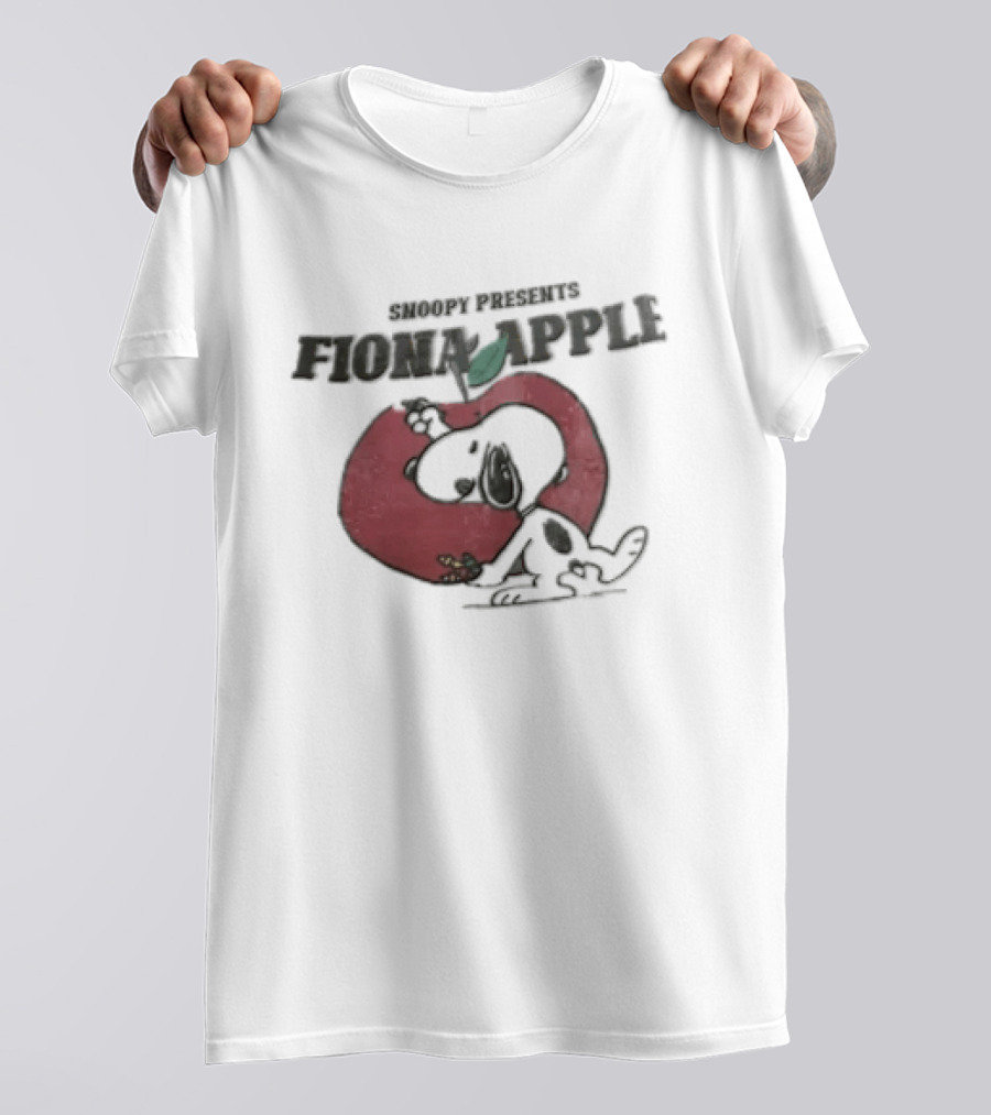 Snoopy Presents Fiona Apple Peanuts Red Cartoon Drawing T-Shirt