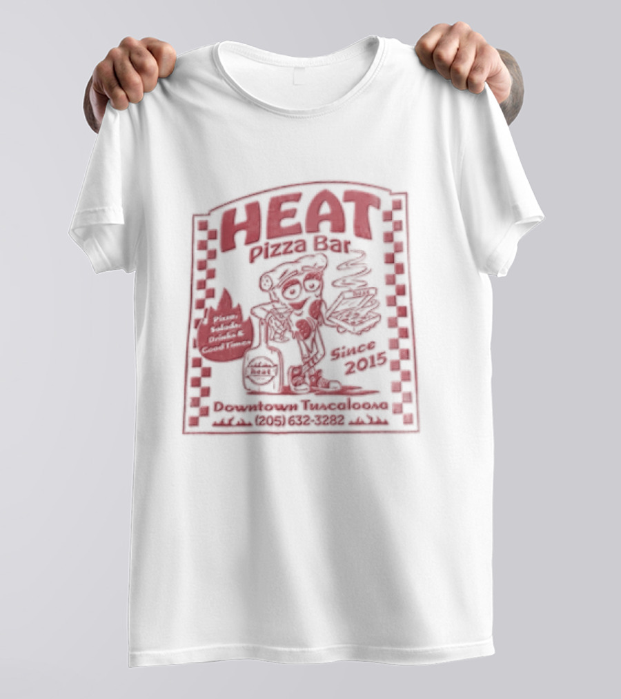 HEAT Pizza Franco Delivery Bear With Sizzling Pie T-Shirt
