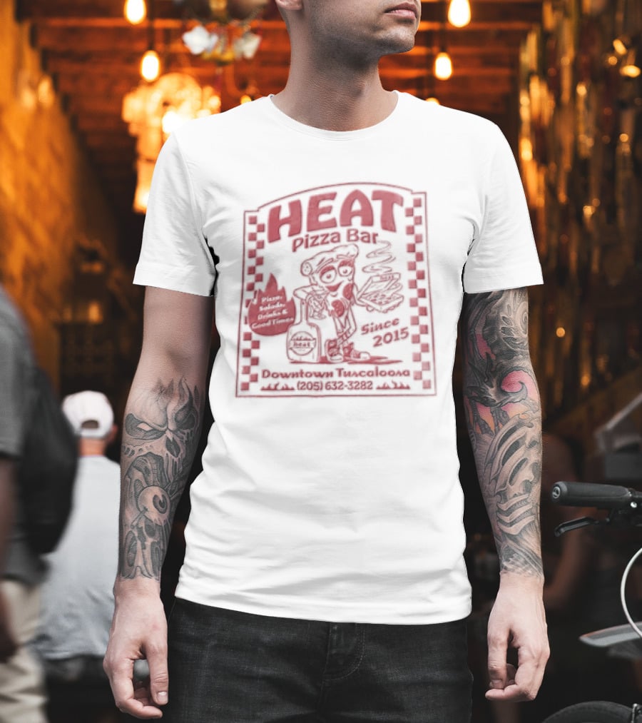 HEAT Pizza Franco Delivery Bear With Sizzling Pie T-Shirt