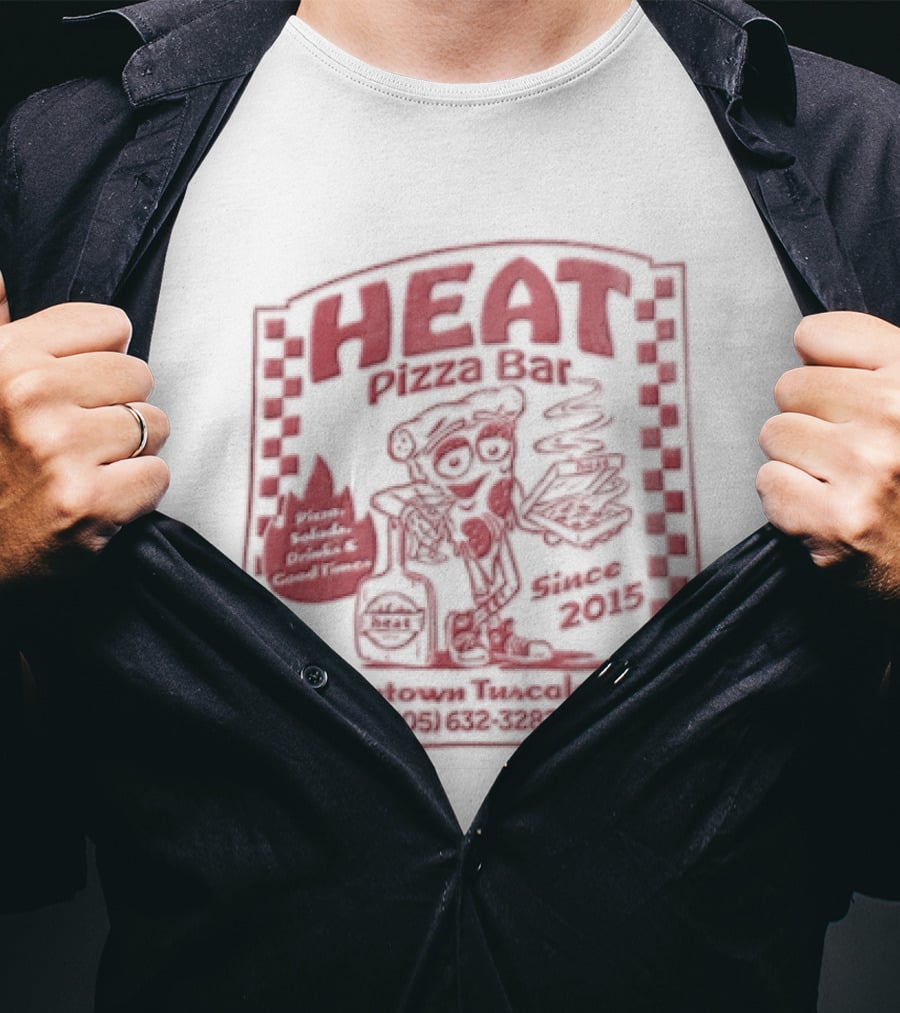 HEAT Pizza Franco Delivery Bear With Sizzling Pie T-Shirt