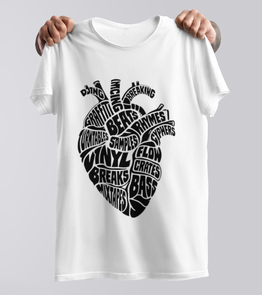 Heartbeat Of Hip Hop Culture Anatomy T-Shirt