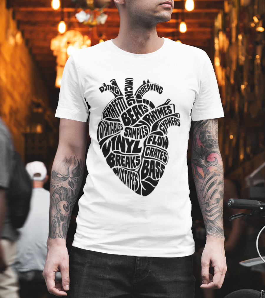 Heartbeat Of Hip Hop Culture Anatomy T-Shirt