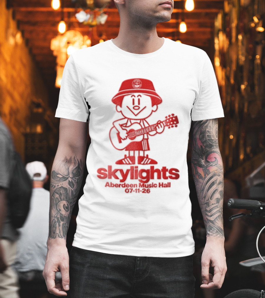 Skylights Aberdeen Music Hall 07/11/23 Boy Playing Guitar T-Shirt