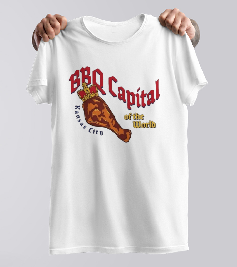 Kansas City BBQ Capital Of The World Crowned Barbecue Leg T-Shirt