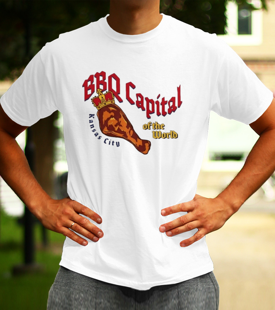 Kansas City BBQ Capital Of The World Crowned Barbecue Leg T-Shirt
