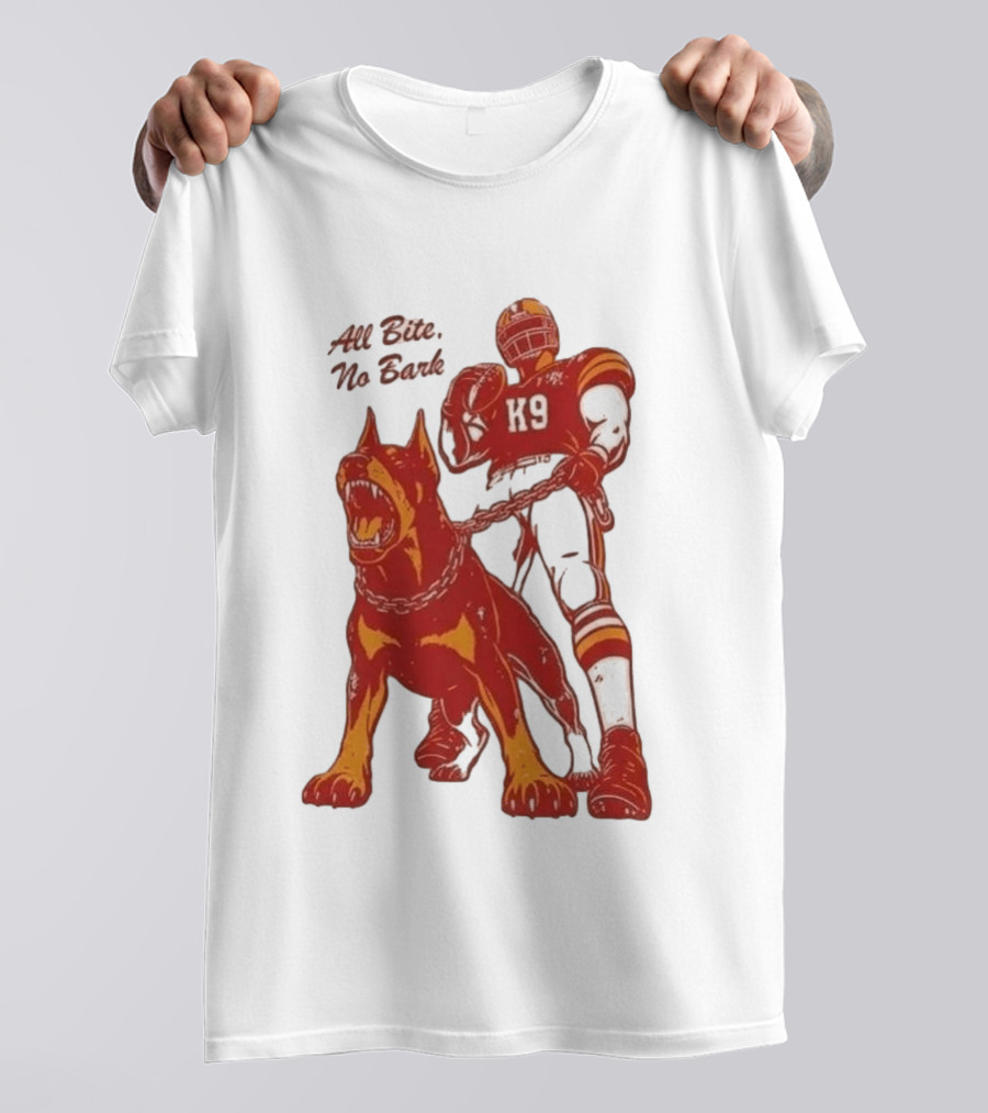 Kenneth Walker III K9 All Bite No Bark Football Player And Dog T-Shirt