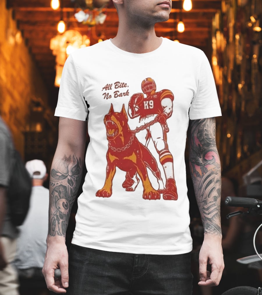 Kenneth Walker III K9 All Bite No Bark Football Player And Dog T-Shirt