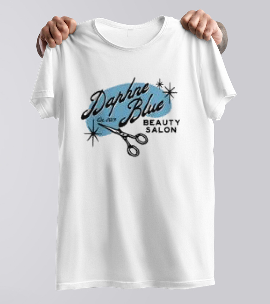 Daphne Blue Beauty Salon Est. 1983 Scissors Stars T-Shirt