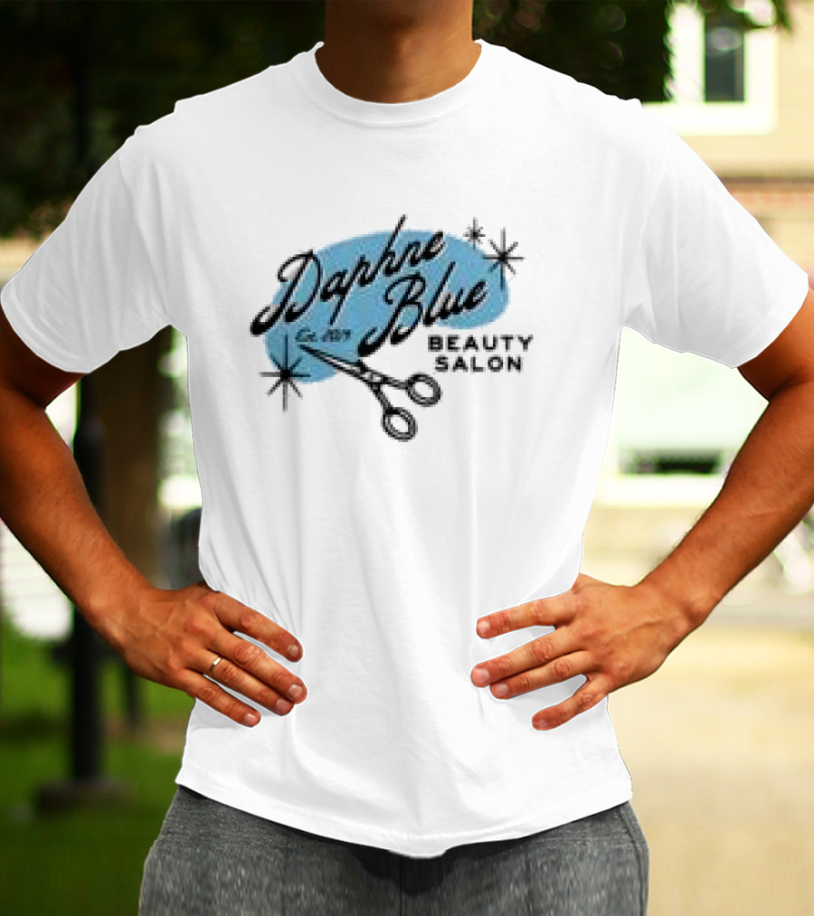 Daphne Blue Beauty Salon Est. 1983 Scissors Stars T-Shirt