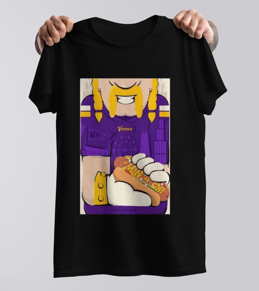 Minnesota Vikings Vs Chicago Bears September 20 2026 Soldier Field Chicago Illinois NFL Week 3 Event T-Shirt