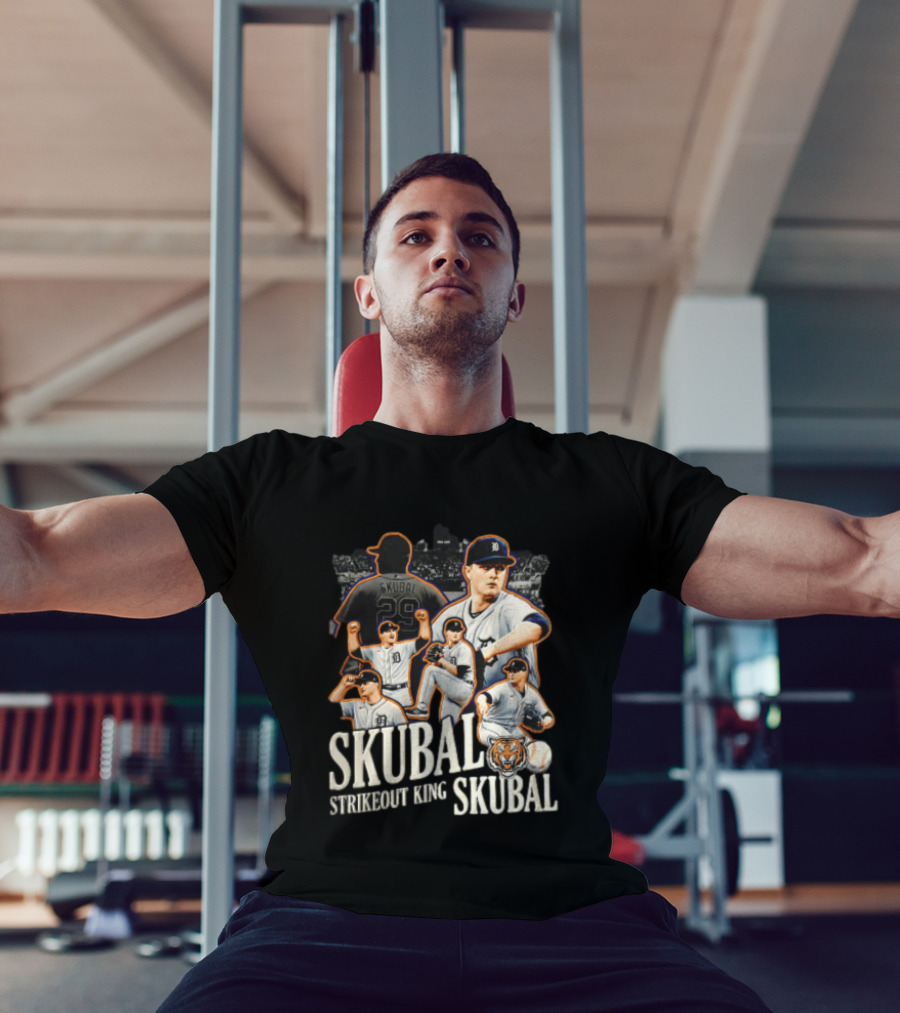 Detroit Tigers Skubal Strikeout King Baseball Pitcher Tiger T-Shirt