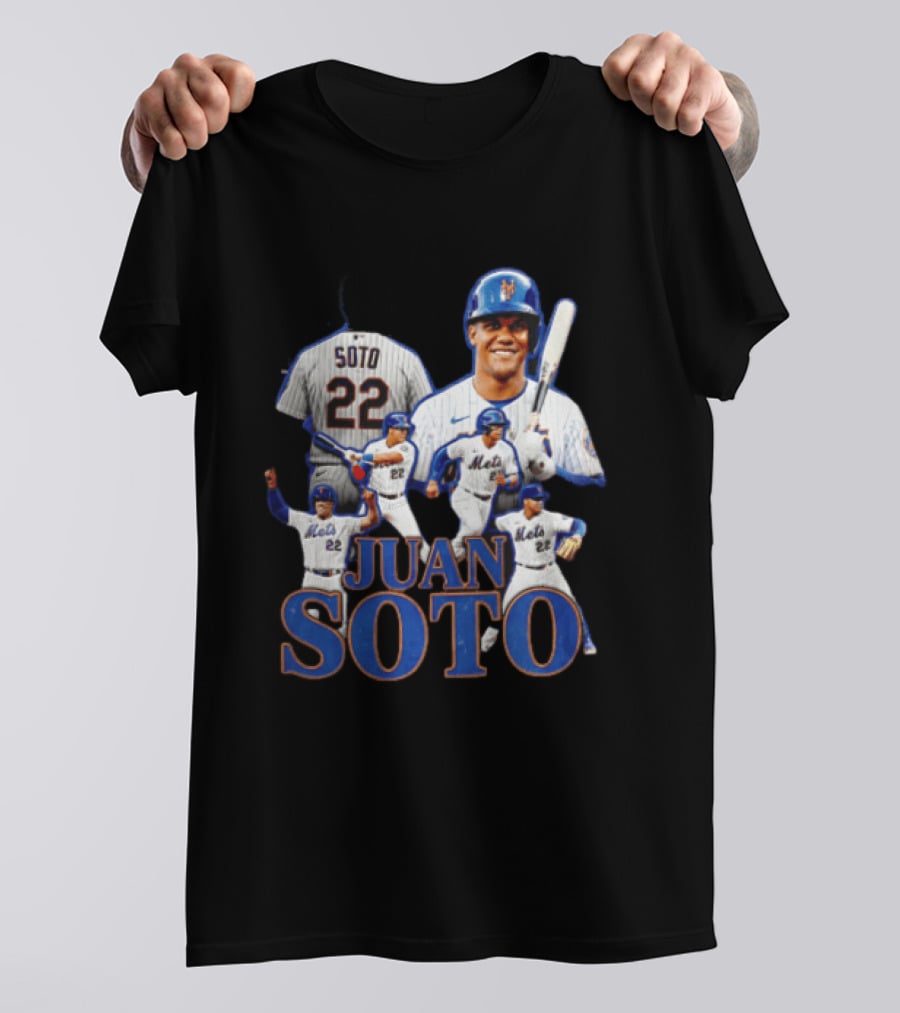 New York Mets Juan Soto 22 Baseball Player Collage T-Shirt