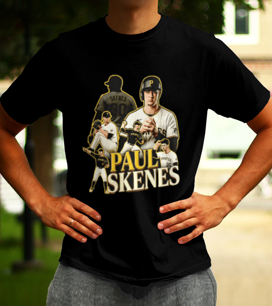 Pittsburgh Pirates Paul Skenes Jersey Pitching Fielding Action T-Shirt