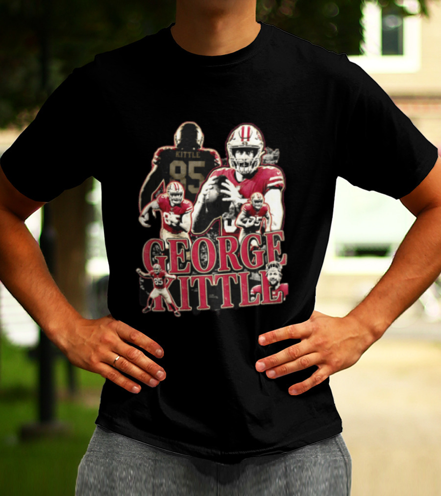 San Francisco 49ers George Kittle Number 85 Football Collage T-Shirt