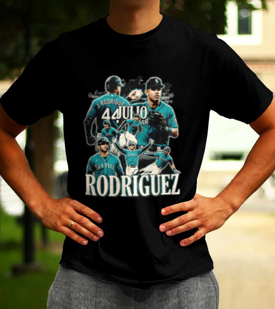 Seattle Mariners Julio Rodríguez Multiple Action Poses J. Rodríguez 44 T-Shirt
