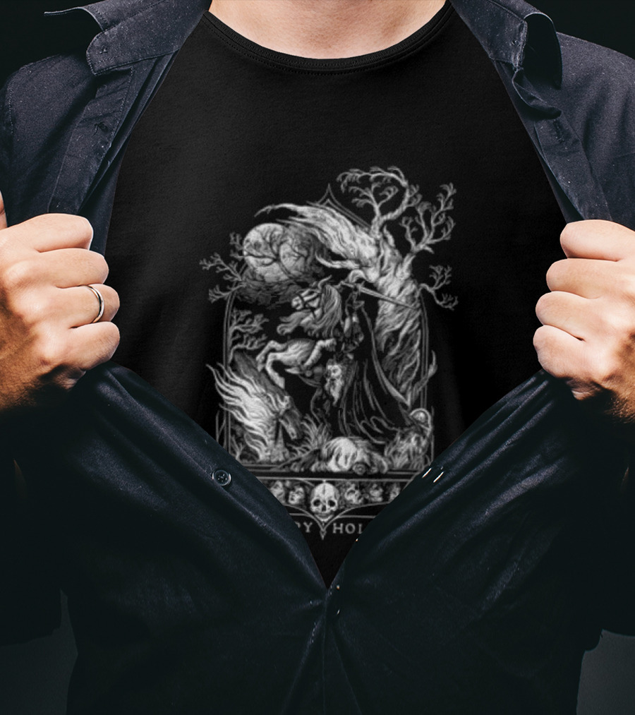 Sleepy Hollow Tree Of The Dead Ghostly Landscape T-Shirt