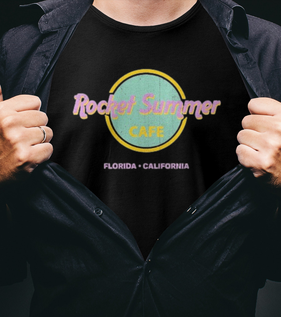 Rocket Summer Cafe Florida California T-Shirt