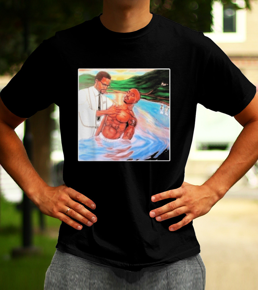 Tupac Shakur Baptism Imagery With Spiritual Symbolism T-Shirt