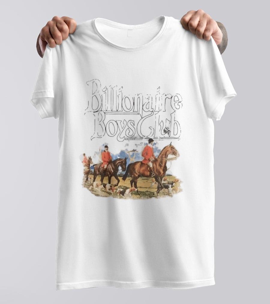 Billionaire Boys Club Equestrian Scene With Hunting Riders And Dogs T-Shirt