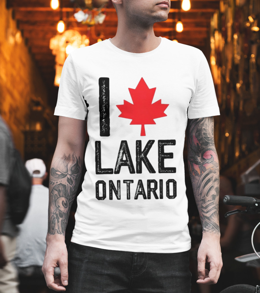 I Love Lake Ontario Maple Leaf Canada T-Shirt