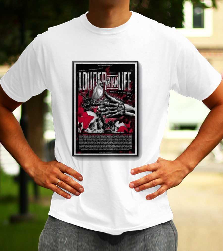 Louder Than Life Festival 2026 My Chemical Romance Iron Maiden Tool Limp Bizkit T-Shirt
