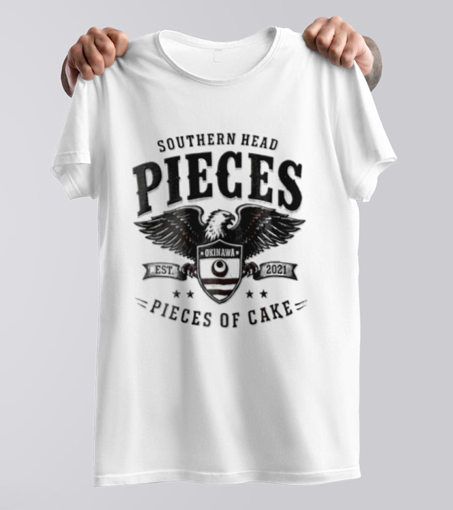 Southern Head Pieces Bald Eagle Spreading Wings Shield Pieces Of Cake 2021 T-Shirt