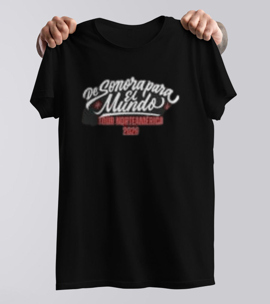 Carin Leon De Sonora Para El Mundo Tour Norteamerica 2026 Black T-Shirt