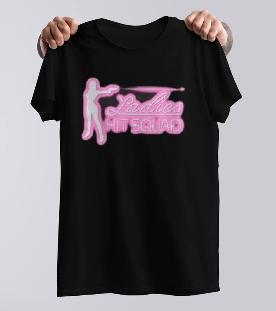 Corteiz Store Ladies Hit Squad Baby Silhouette Pink Neon T-Shirt