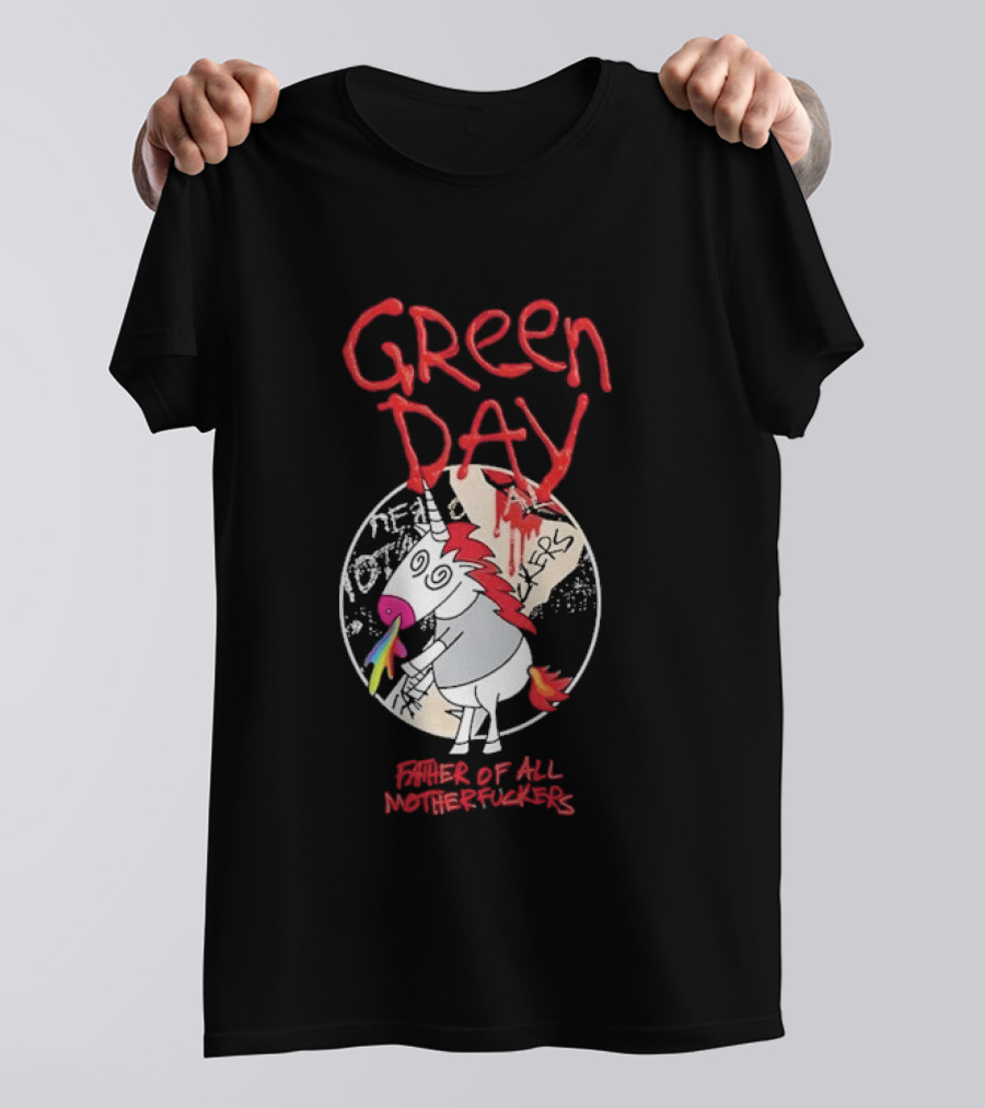 Green Day Father Of All Motherfuckers Unicorn Rainbow Cupcake T-Shirt