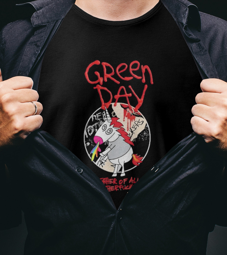 Green Day Father Of All Motherfuckers Unicorn Rainbow Cupcake T-Shirt