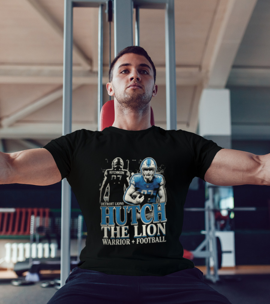 Detroit Lions Hutch The Lion Warrior Football T-Shirt