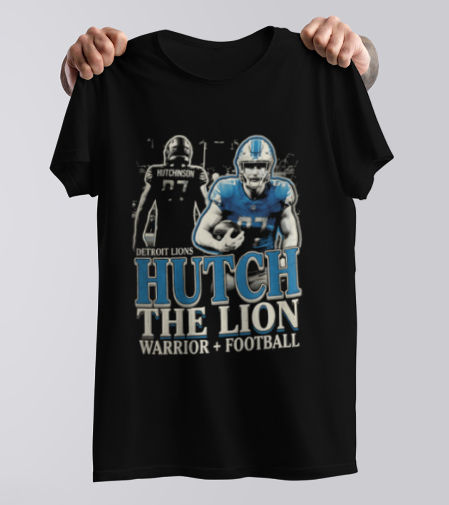 Detroit Lions Hutch The Lion Warrior Football T-Shirt