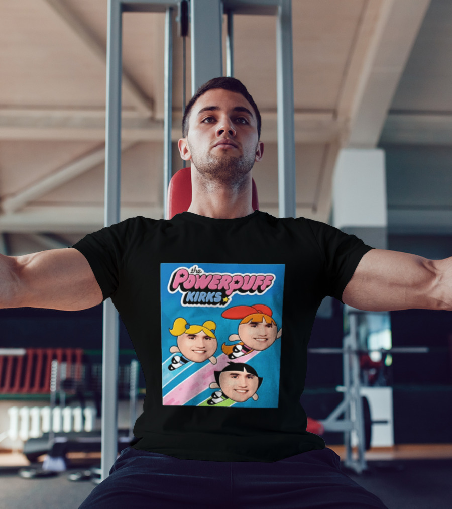 The Powerpuff Kirks Cartoon Characters Flying Faces T-Shirt
