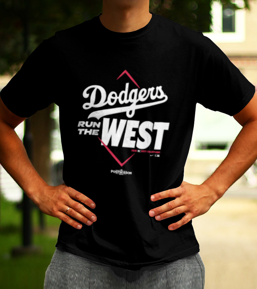 Dodgers Run The West MLB Diamond T-Shirt